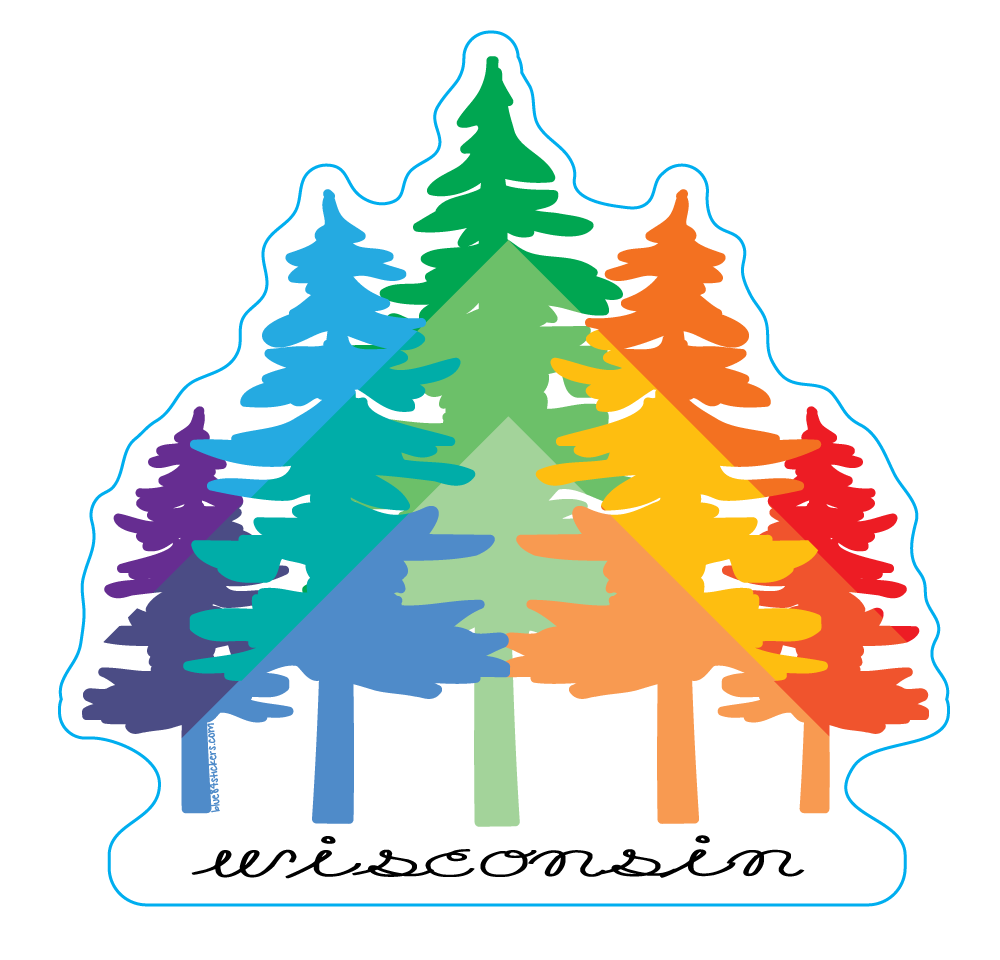 Wisconsin Rainbow Pines Sticker