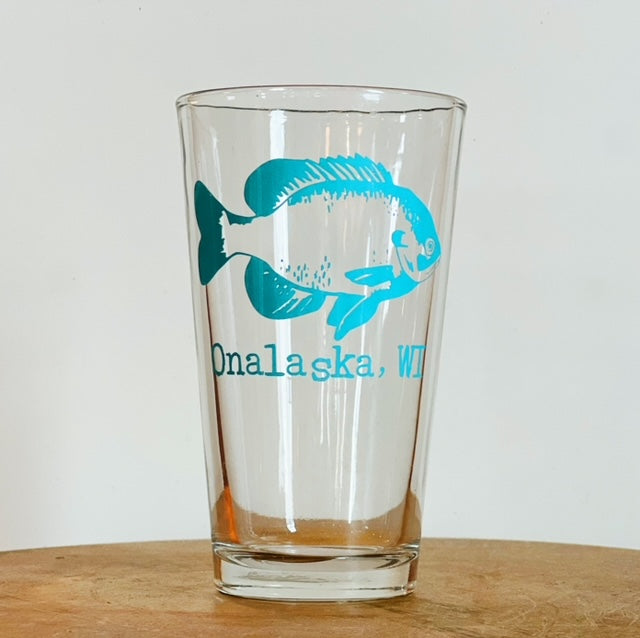 Lake Onalaska Sunfish Pint Glass