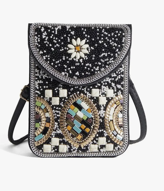 Mosaic Beaded Crossbody