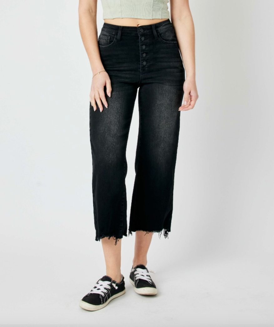 Barre Mills Crop Wide Leg Jeans