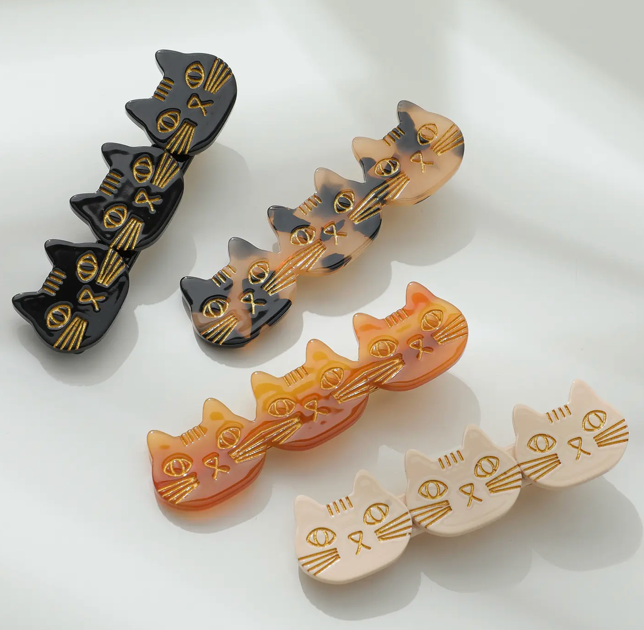 Triple Cat Hair Clips