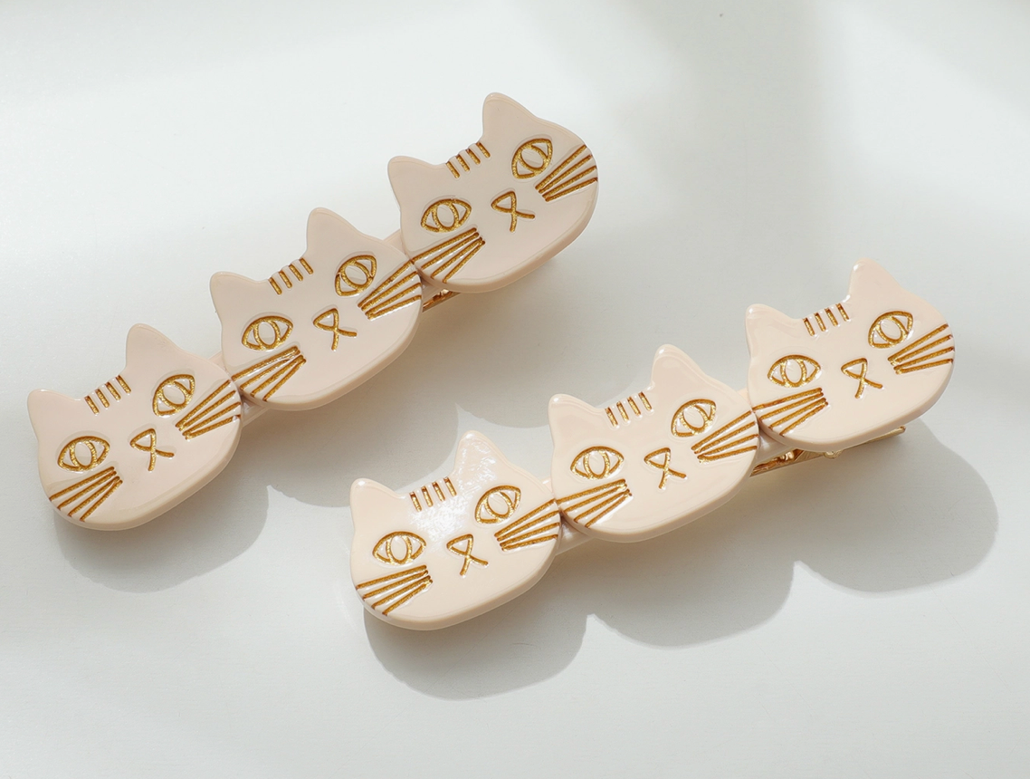 Triple Cat Hair Clips