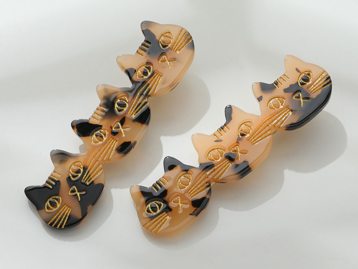 Triple Cat Hair Clips