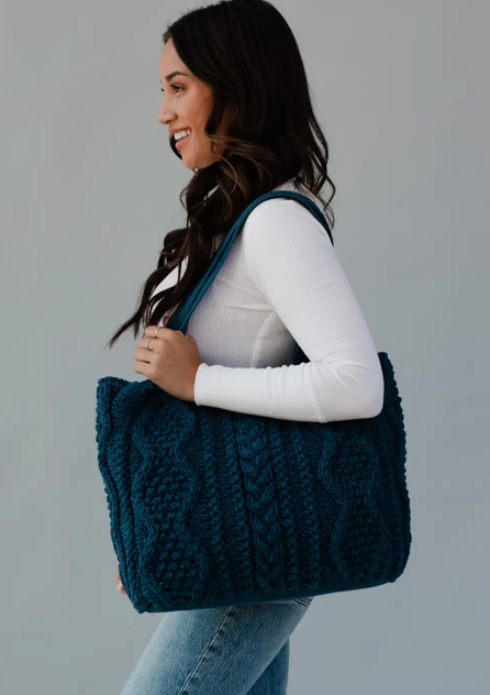 Cable Knit Tote