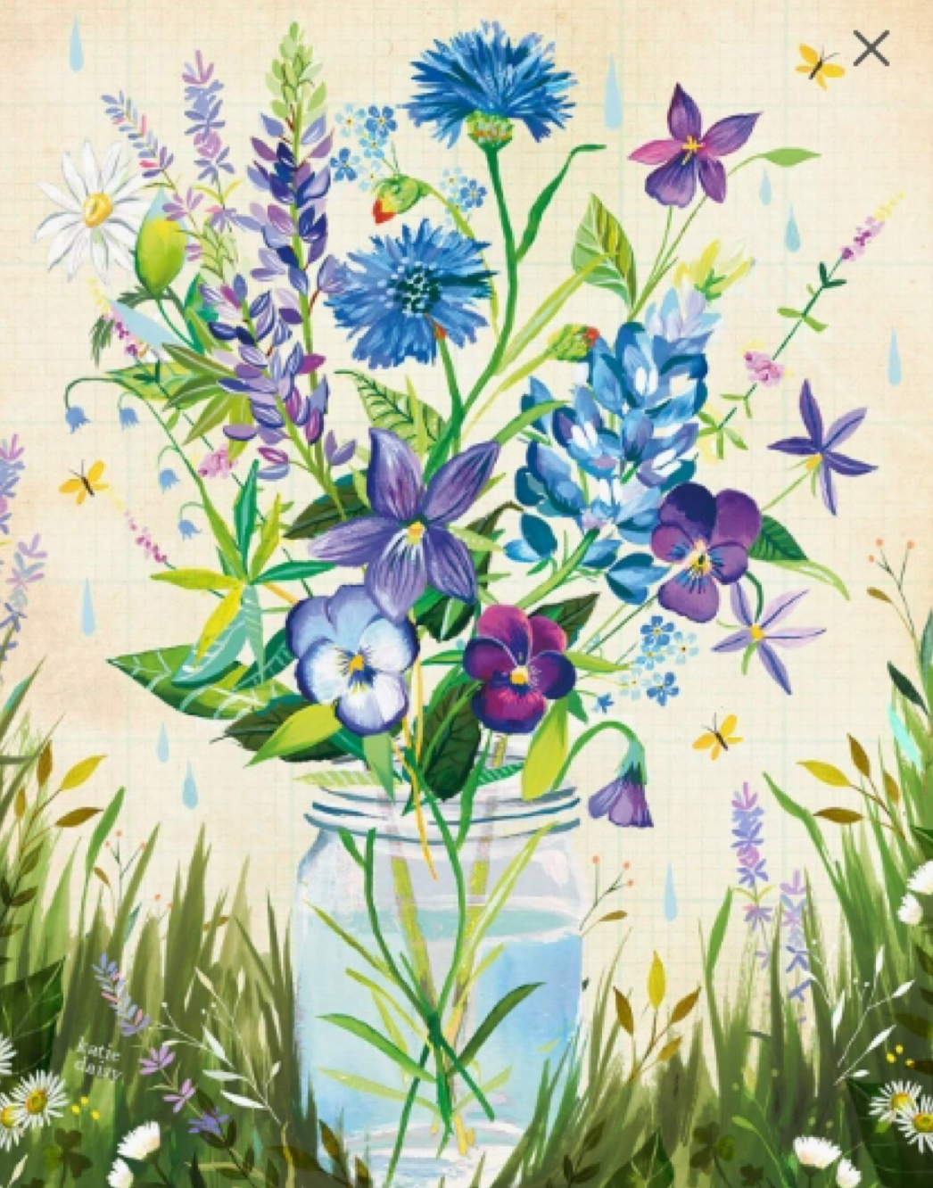 Violet Bouquet Print