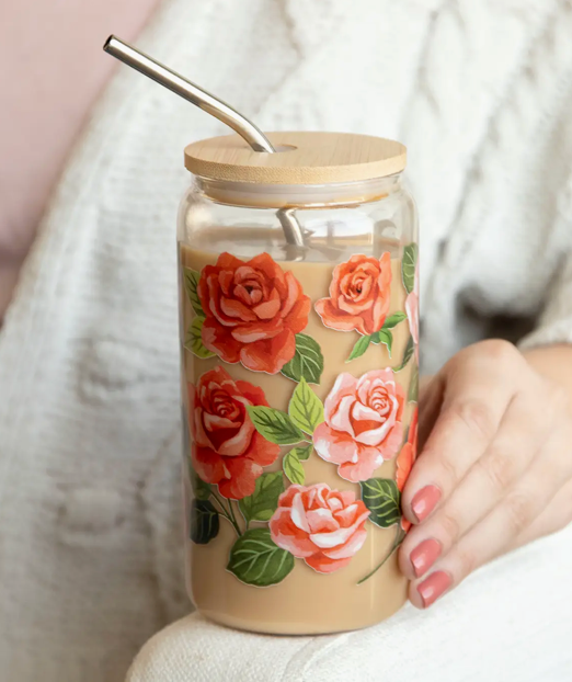 Roses Can Glass