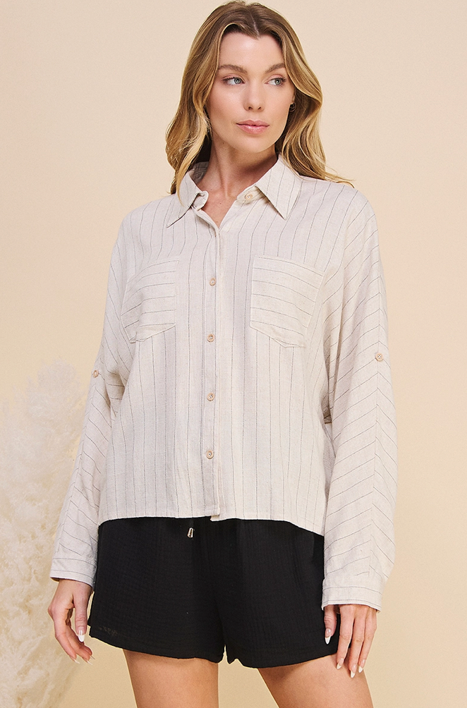 Good Day Pinstripe Top