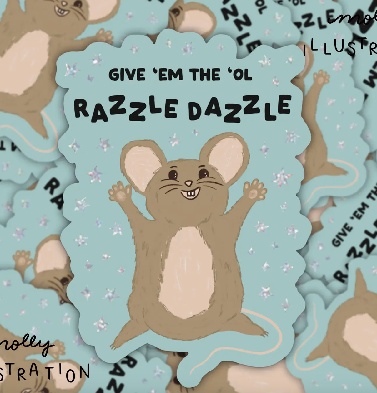 Razzle Dazzle Mouse Sticker