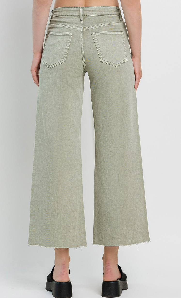Stevens Point Crop Wide Leg Jeans