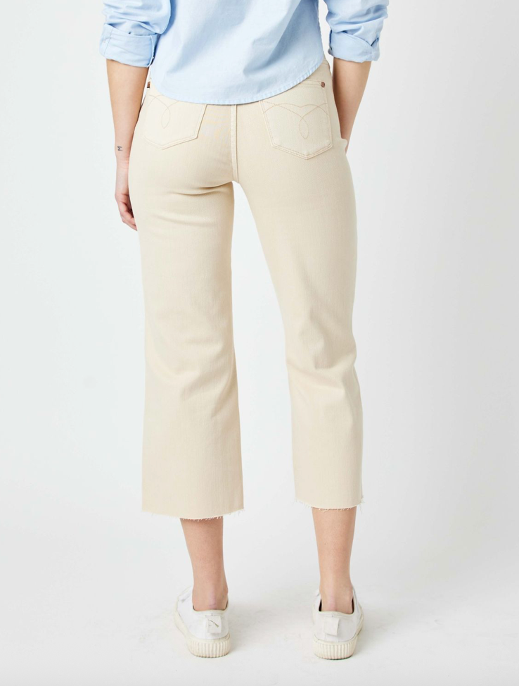 Cream City Crop Wide Leg Jeans