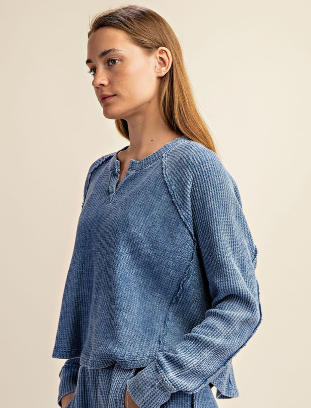 Cobalt Waffle Top