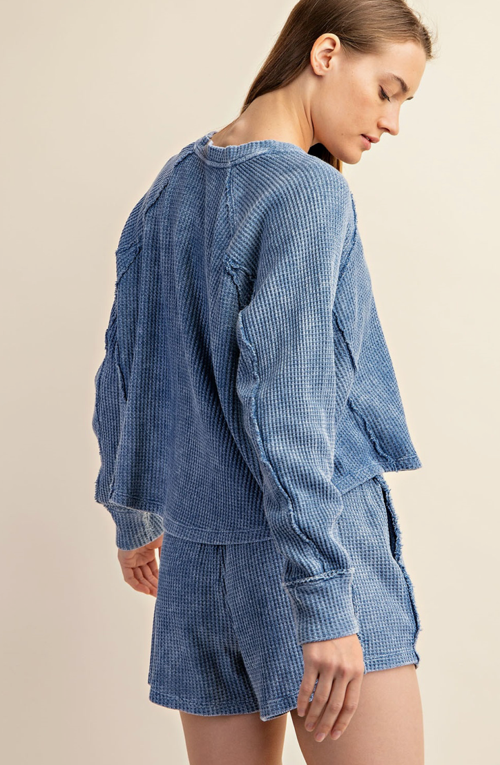 Cobalt Waffle Top