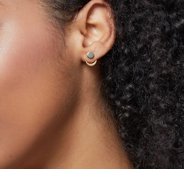 Stone Moon Phase Earrings