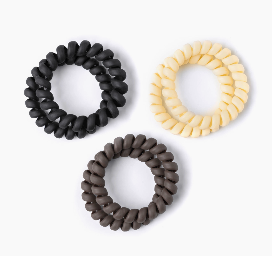 Spiraling Coil Hair Ties