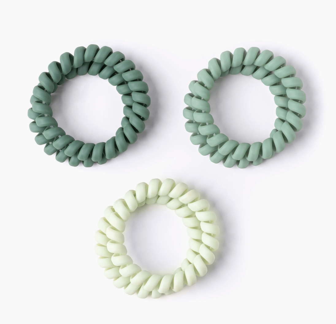 Spiraling Coil Hair Ties
