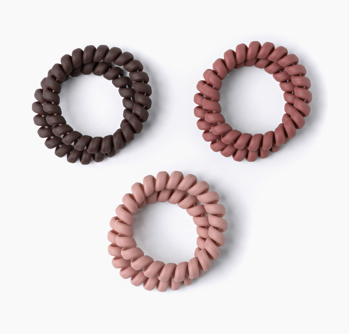 Spiraling Coil Hair Ties
