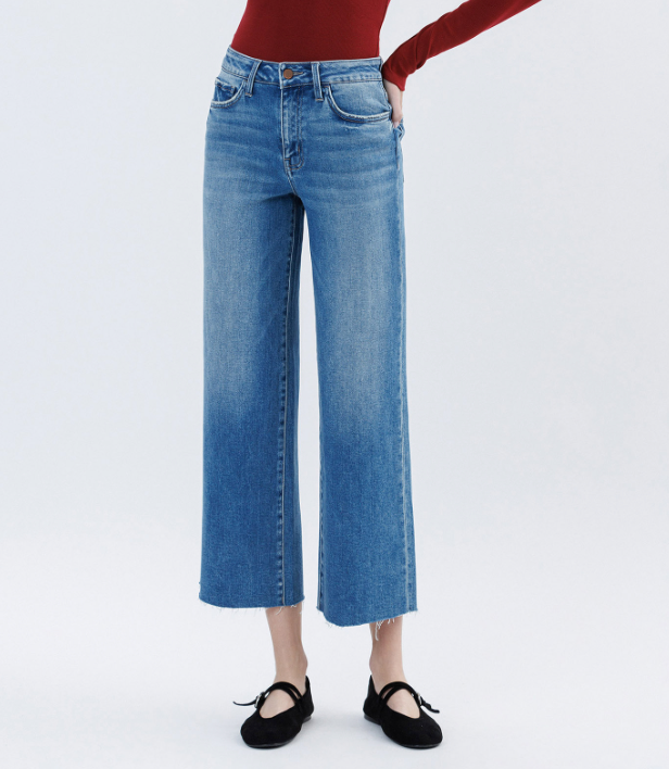 Richland Center Crop Wide Jeans