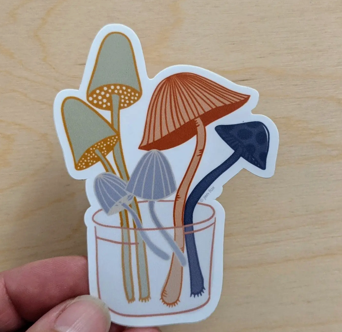 Mushroom Jar Sticker
