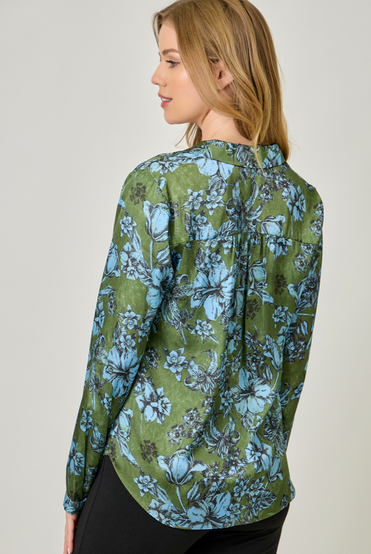 Floral Satin Top
