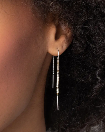 Beaded Thread Earrings