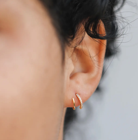 Pave Spiral Earrings