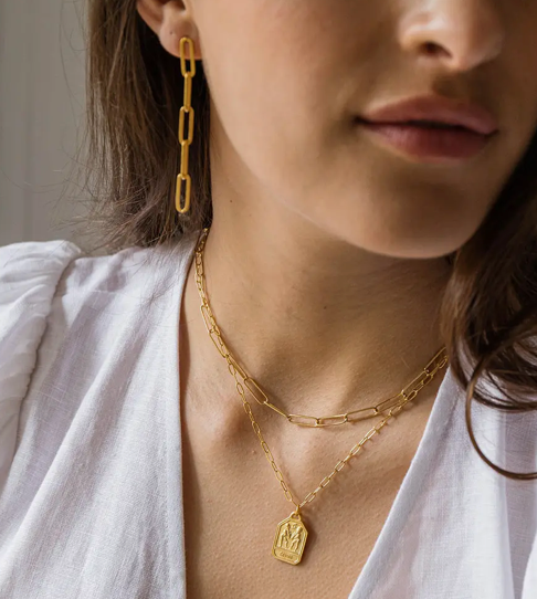 Paperclip Chain Earrings