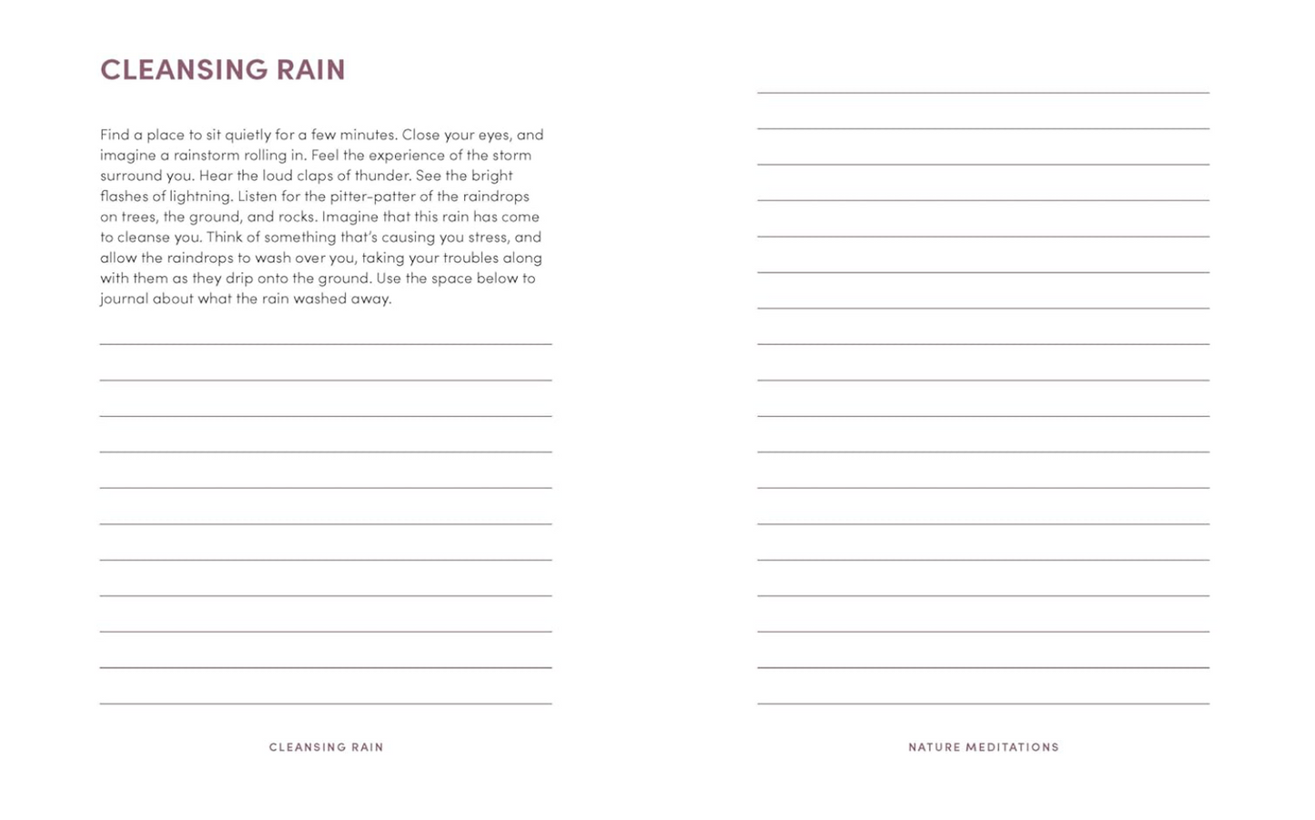 Nature Meditations Journal