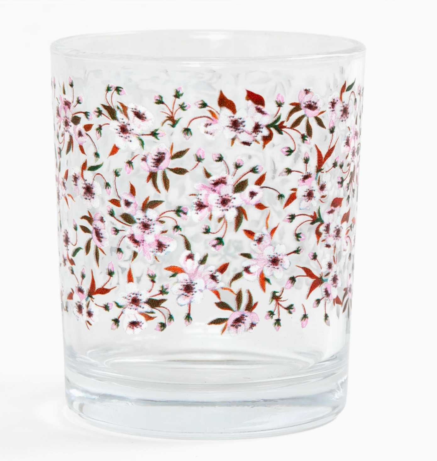 Floral Short Juice Glasses