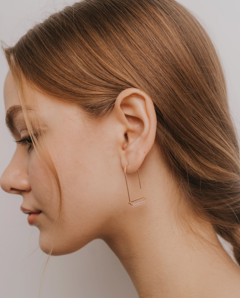 Gemstone Drop Earrings