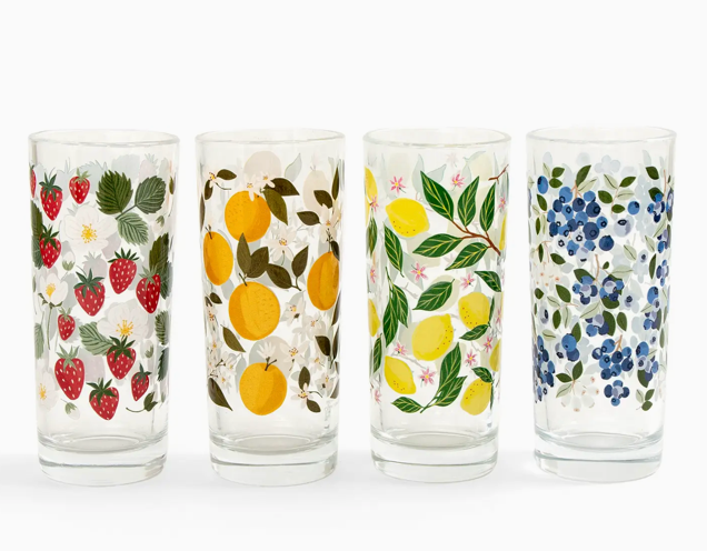 Farmers Market Tall Juice Glasses