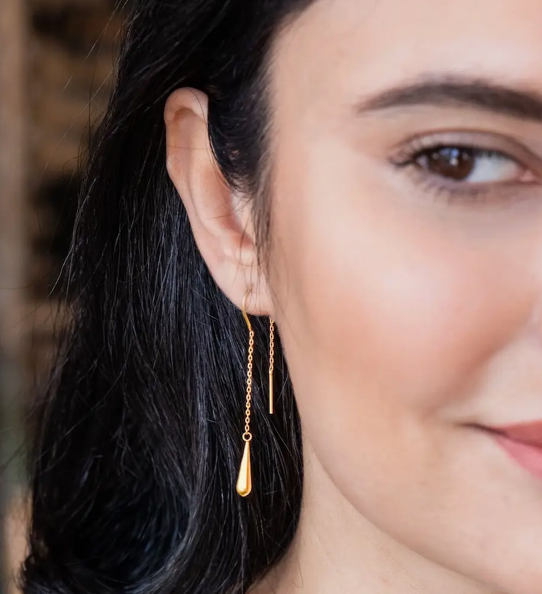 Teardrop Threader Earrings