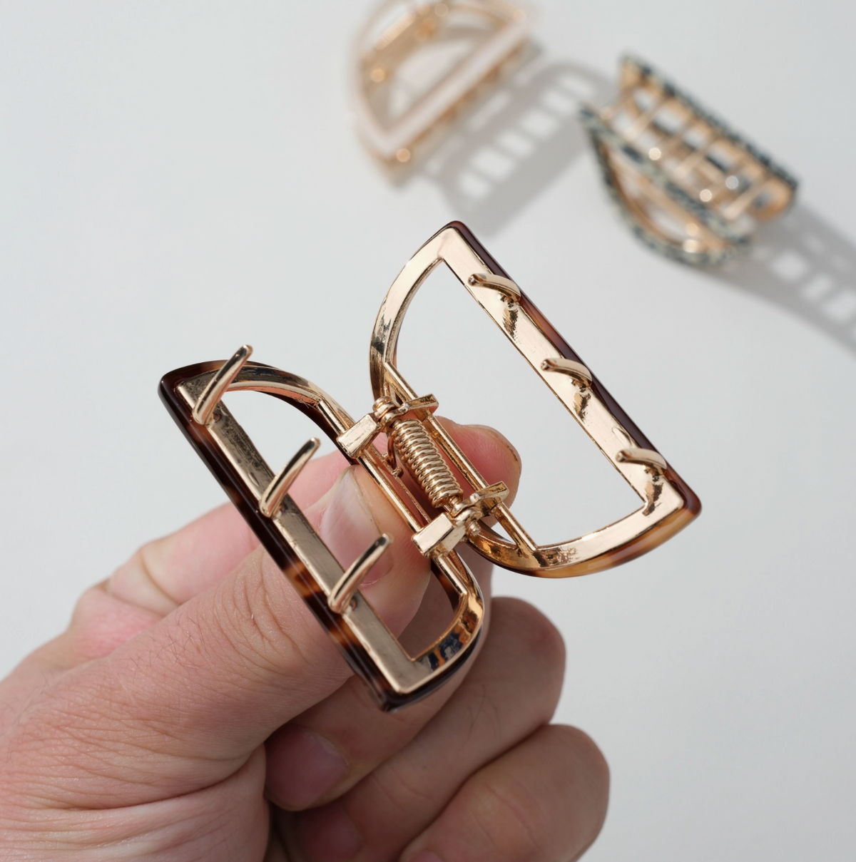 Rosalie Half Moon Metal Claw Clips