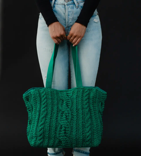 Cable Knit Tote