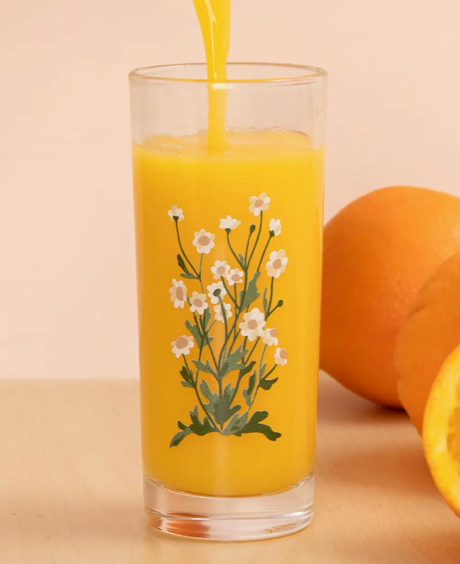 Floral Tall Juice Glass