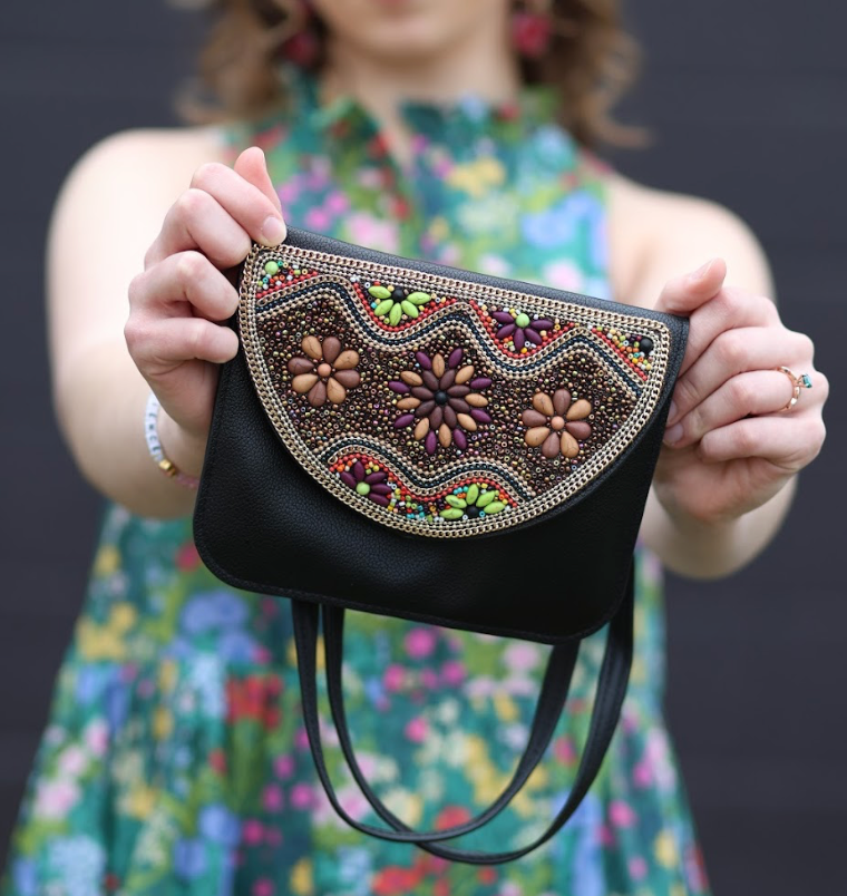 Artisan Beaded Crossbody