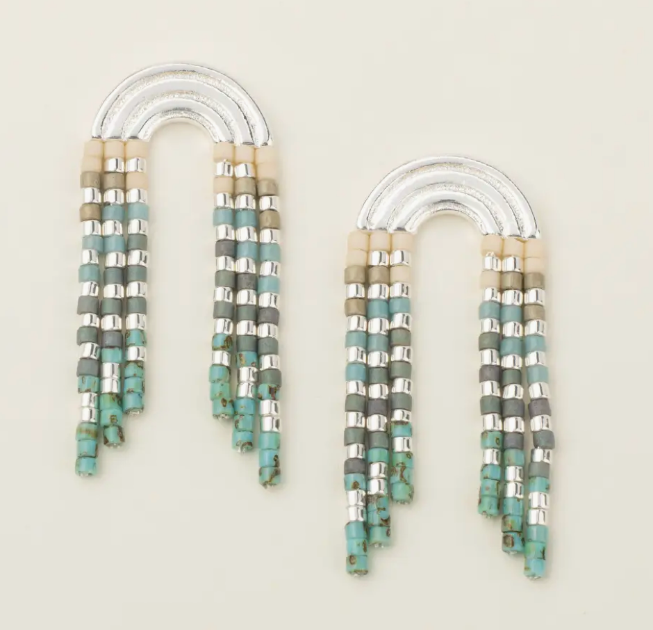 Rainbow Fringe Earrings