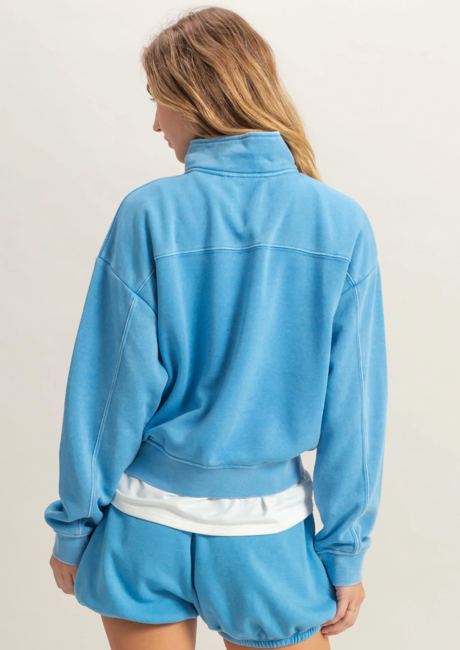 Basic Quarter Zip Sweatshirt