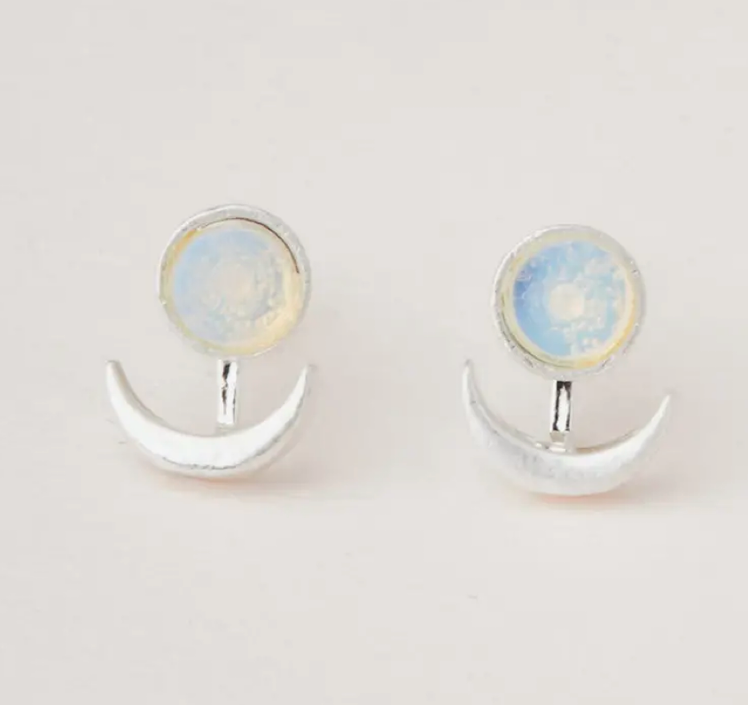 Stone Moon Phase Earrings