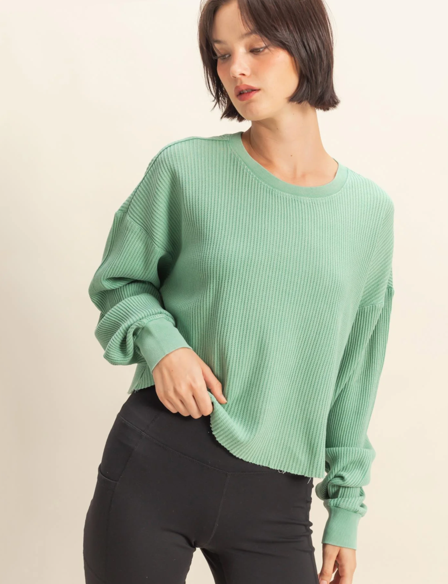 Waffle Knit Top
