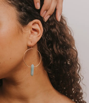Crystal Drop Hoops