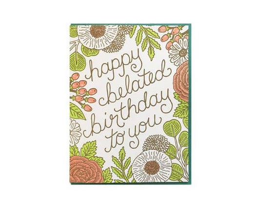Belated Floral Birthday Card