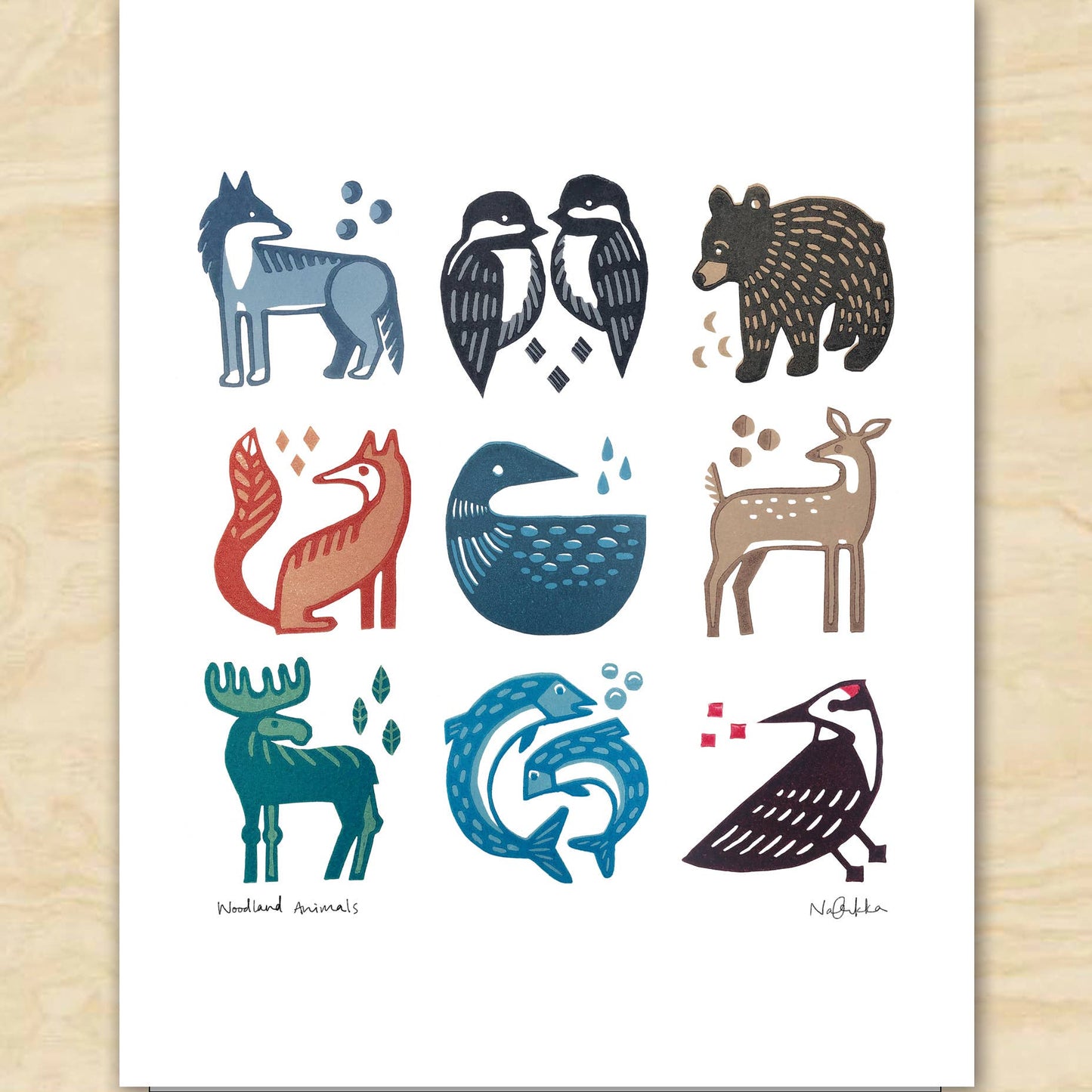 Woodland Animals Art Print