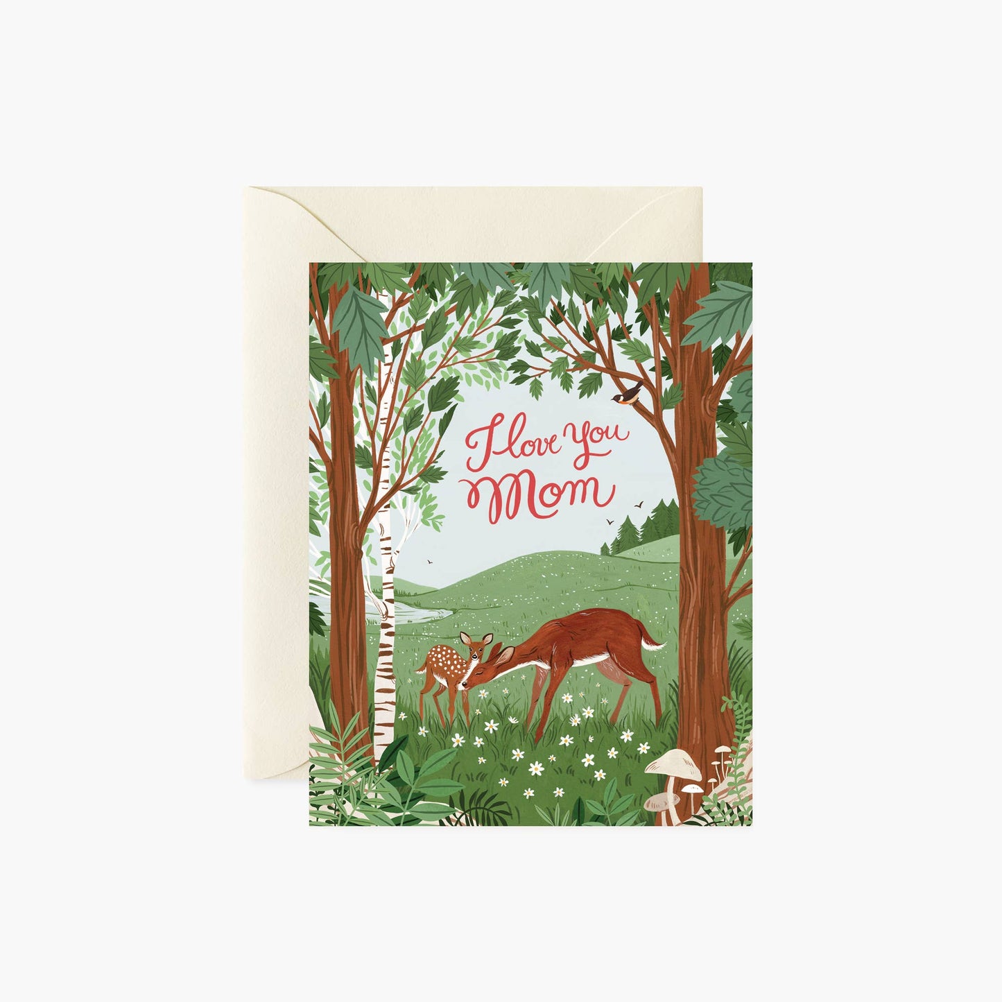I Love You Mom Fawn Greeting Card