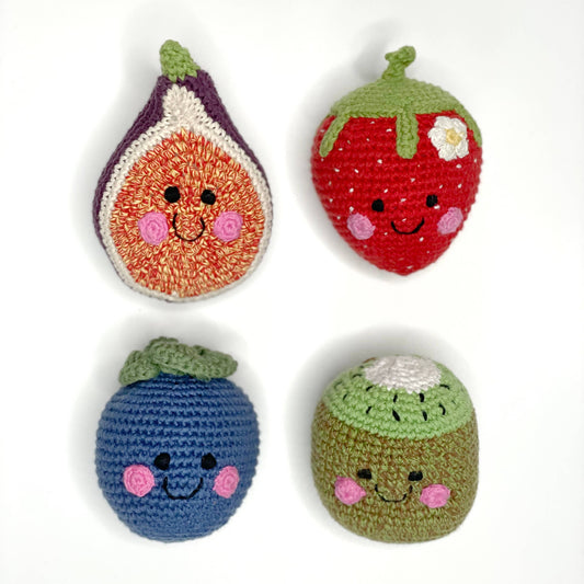 Happy Fruit Crochet Rattle