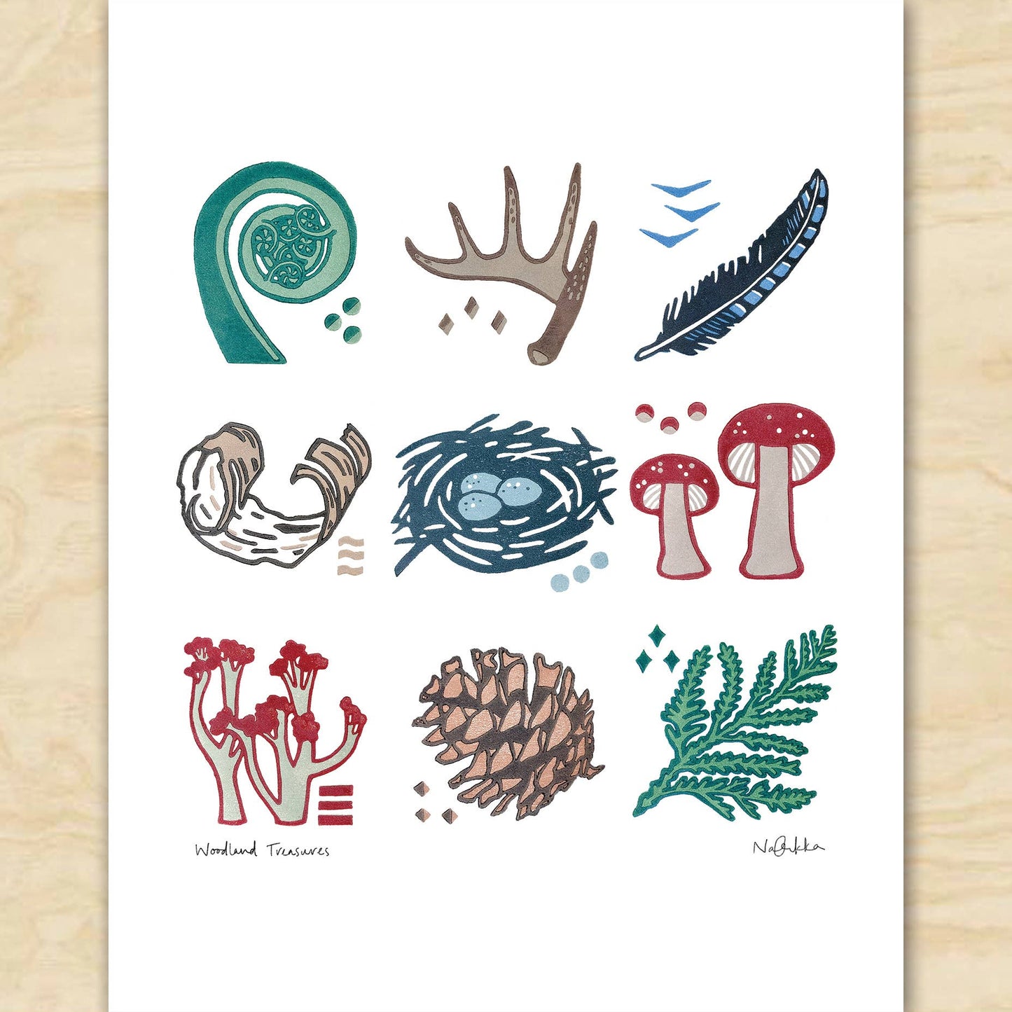 Woodland Treasures Art Print