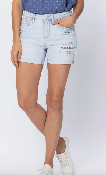 Hi-Rise Printed Lined Shorts