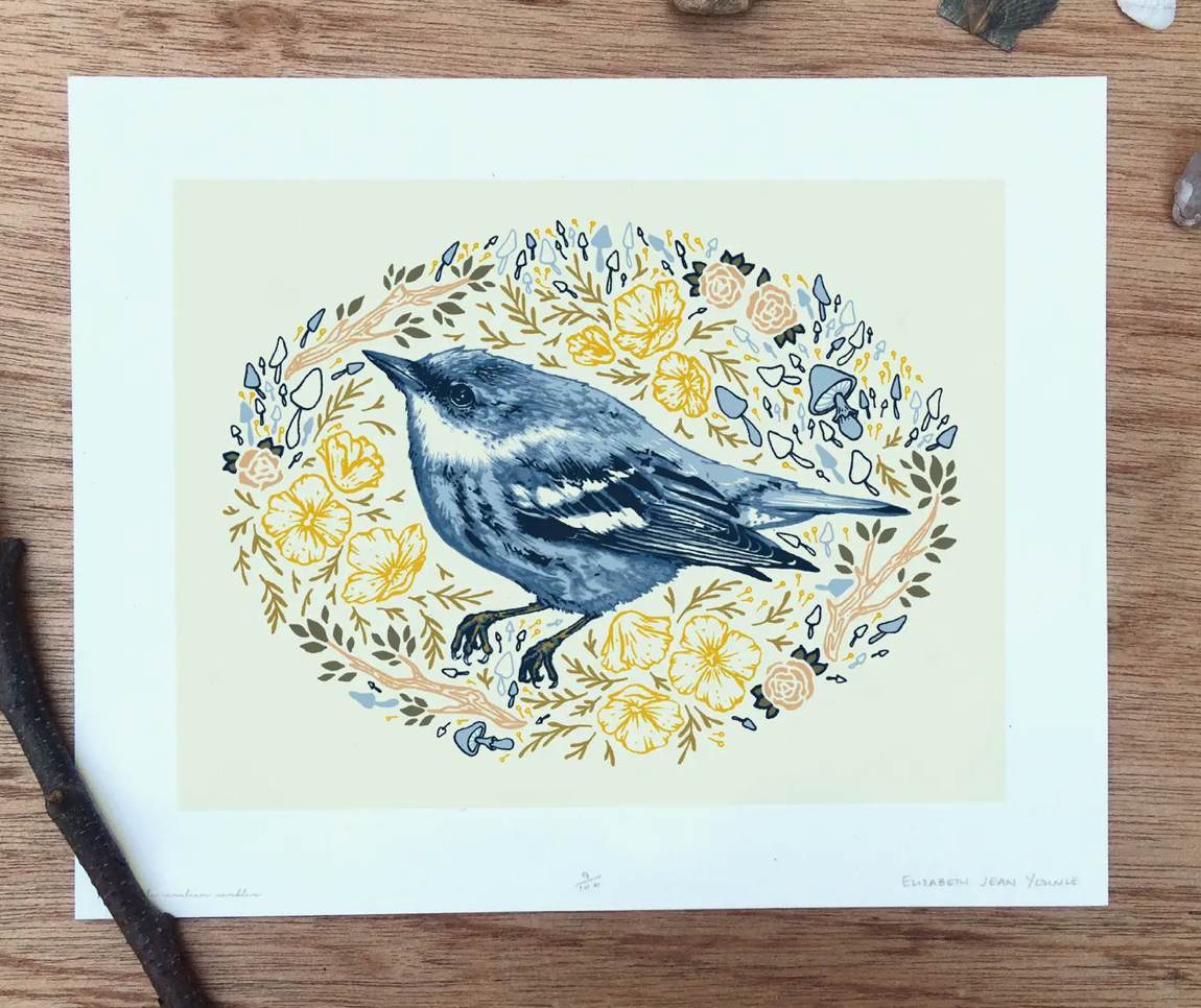 Blue Bird Print