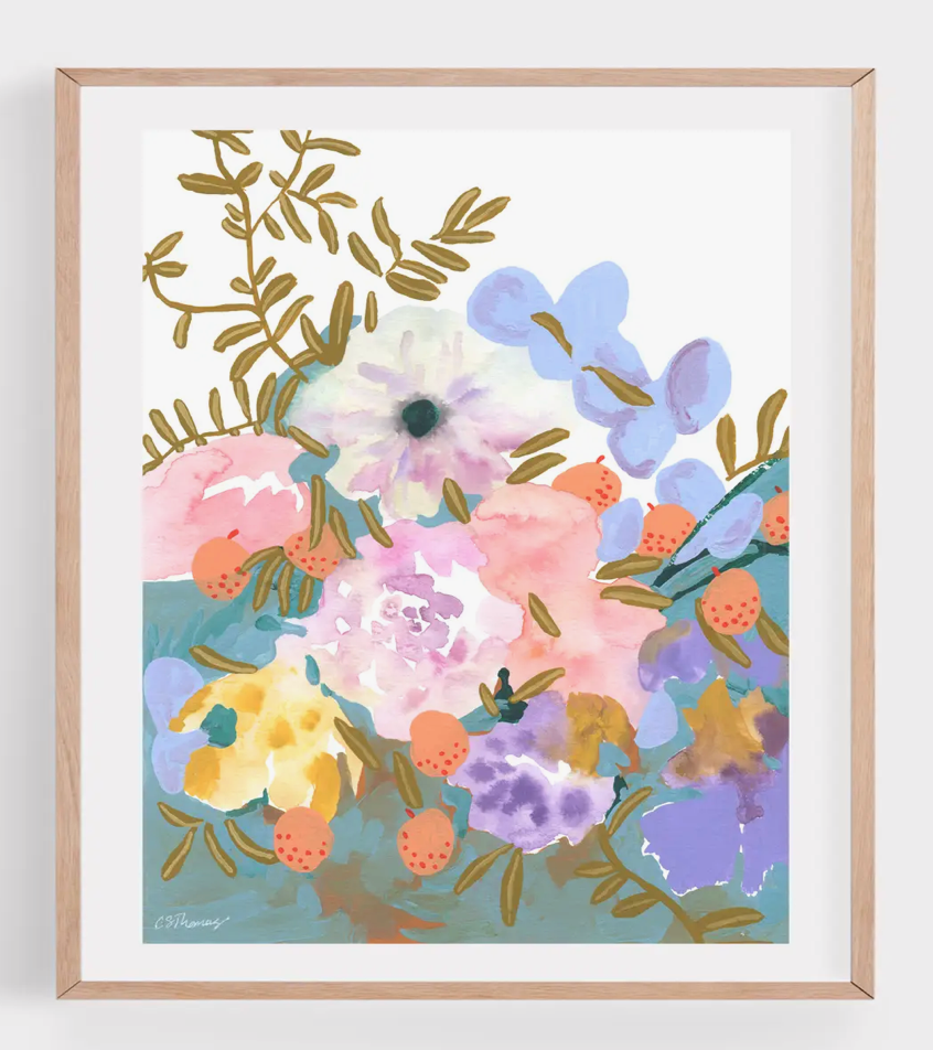 Periwinkle Floral Art Print