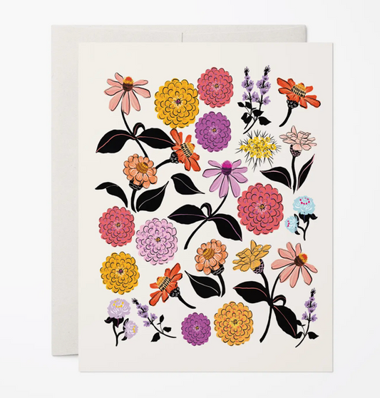 Zinnia Greeting Card