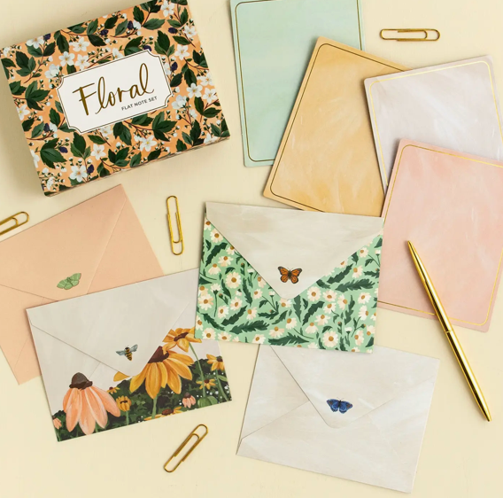 Floral Flat Note Cards